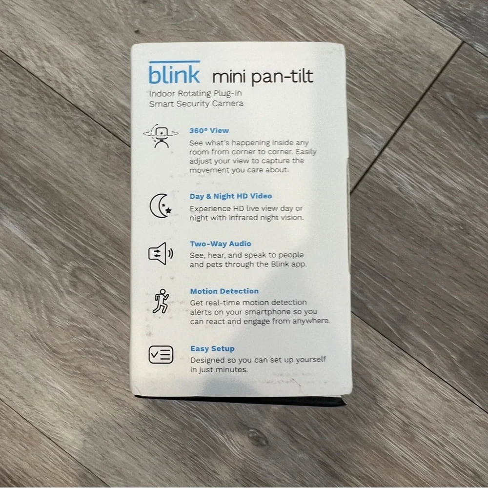 Blink Mini Pan-Tilt Camera - open box, unused
